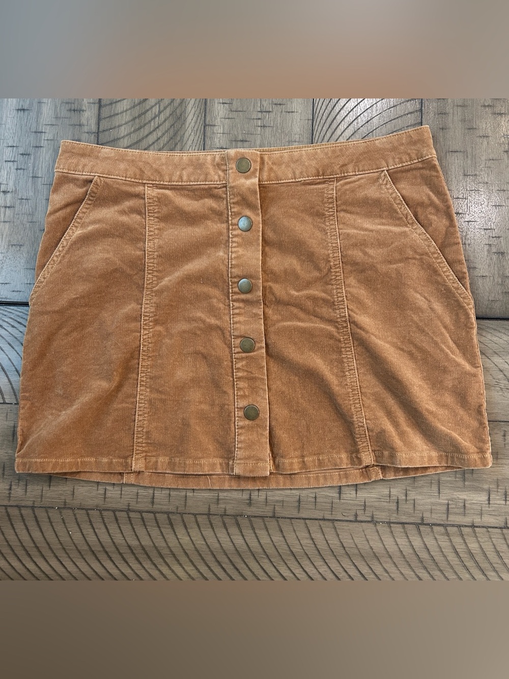 Altar’d State Women’s Corduroy Skirt Large Camel (E-47)